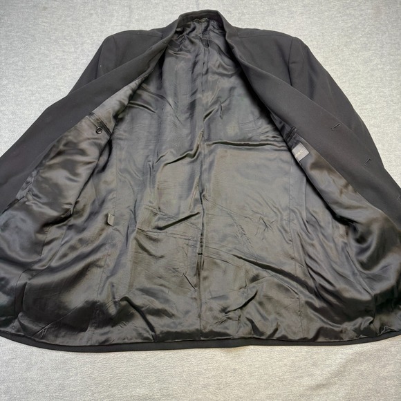 VTG Banana Republic Blazer Mens 46L‎ Black Lightweight Jacket Three Button Coat - Picture 6 of 15